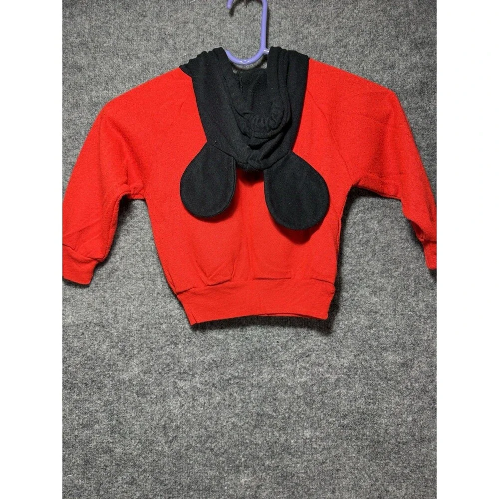 Vintage Mickey Mouse Sweatshirt – Toddler Size 2/3 – Red Jog Togs Style –80s/90s